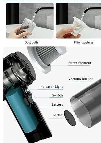 2-in-1 Portable Air Duster + Wireless Vacuum Cleaner